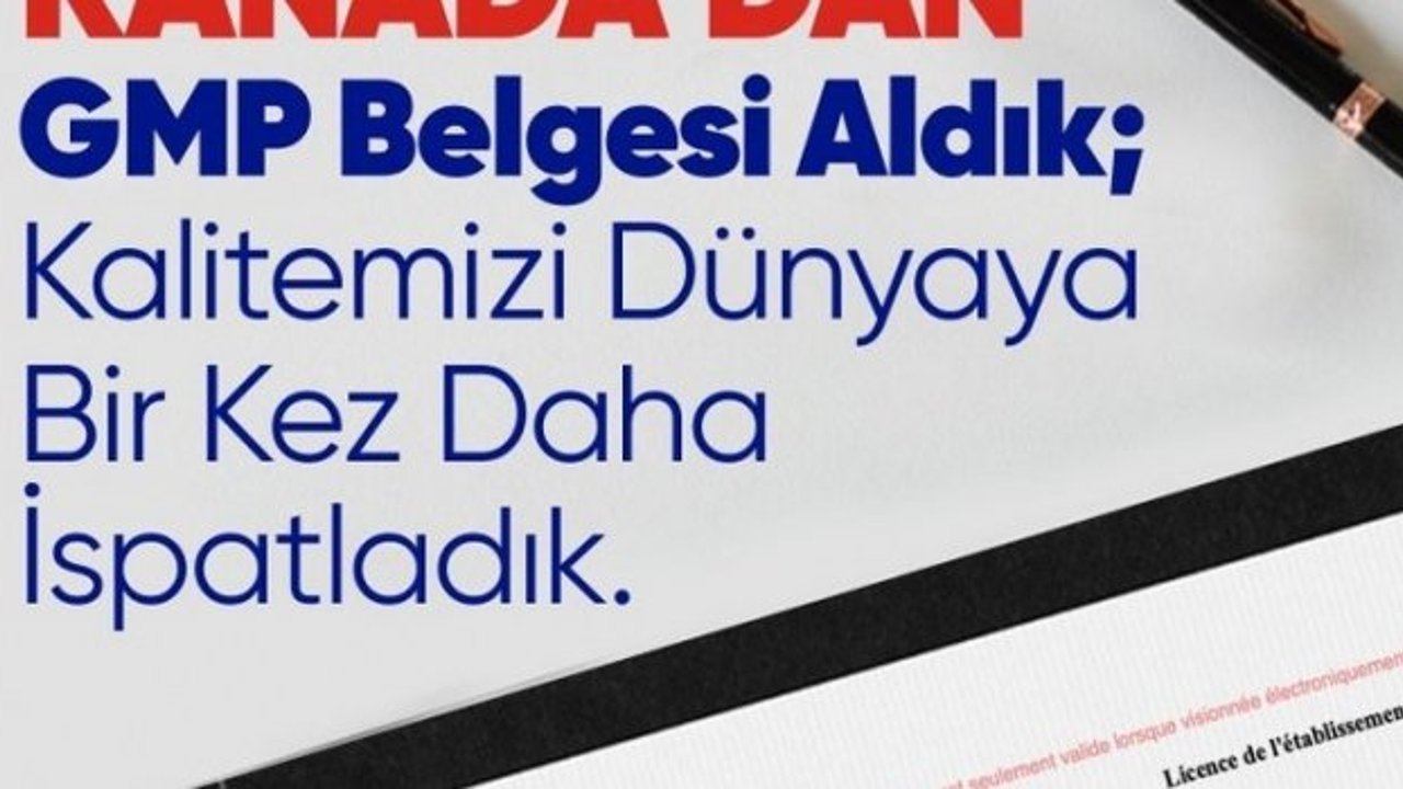 Pharmactive İlaç Kanada’dan GMP Belgesi aldı