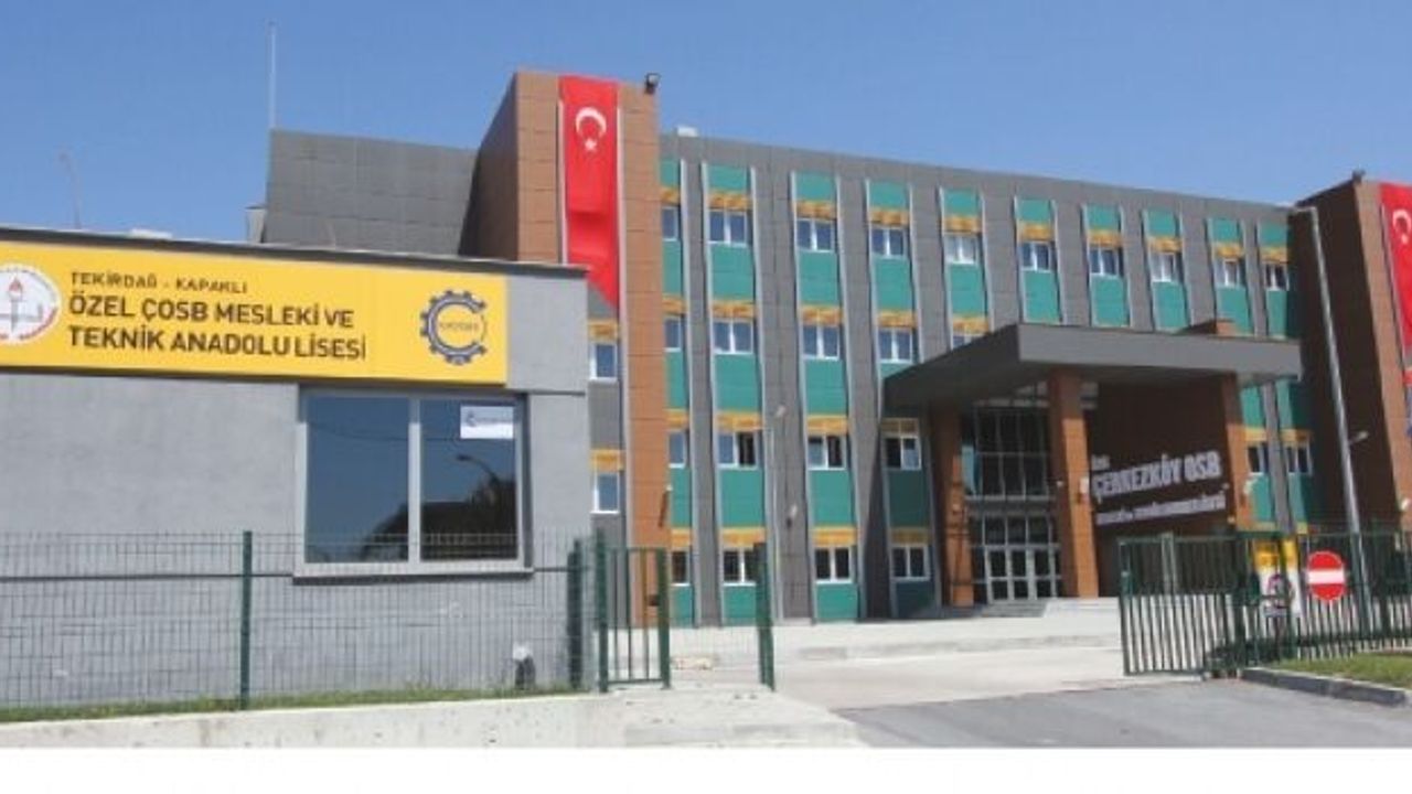 Özel ÇOSB Mesleki ve Teknik Anadolu Lisesi’ne önemli ödül