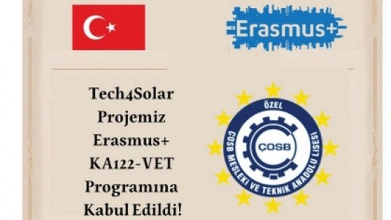 Meslek Lisesi'nin Erasmus+ Projesi Ulusal Ajans'tan onay aldı