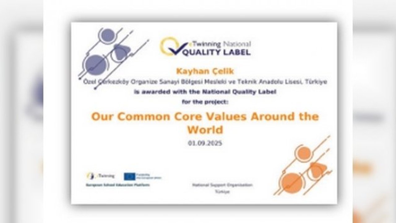 MTAL’ye eTwinning'den Kalite Etiketi gururu