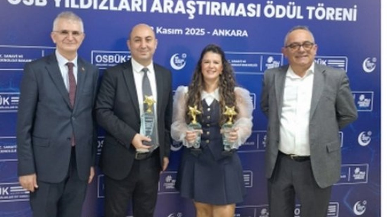 OSBÜK OSB Yıldızları araştırmasından ÇOSB’ye ödül